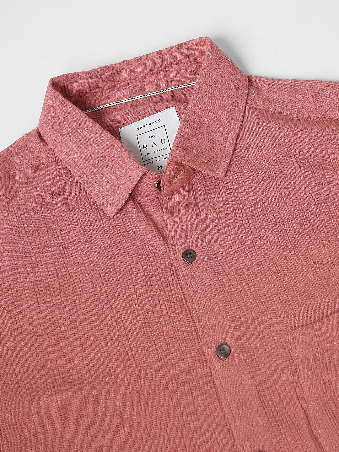 Blush Pink Dobby Shirt Buy only at ₹759