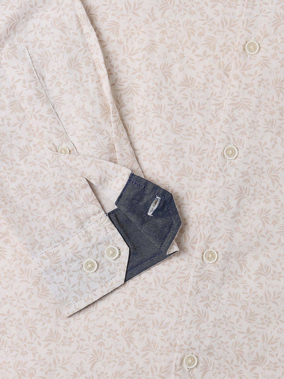 Beige Tiny Floral Printed Shirt Buy only at ₹419