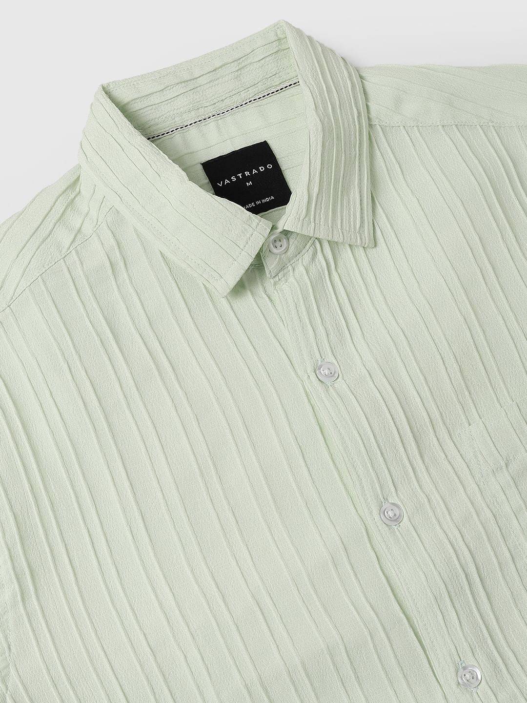 Neon Green Textured Line Shirt Buy only at ₹599