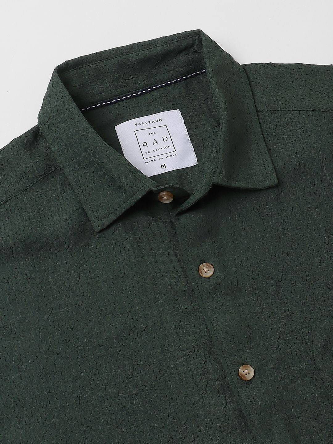 Sacramento Green Textured Shirt Buy only at ₹699