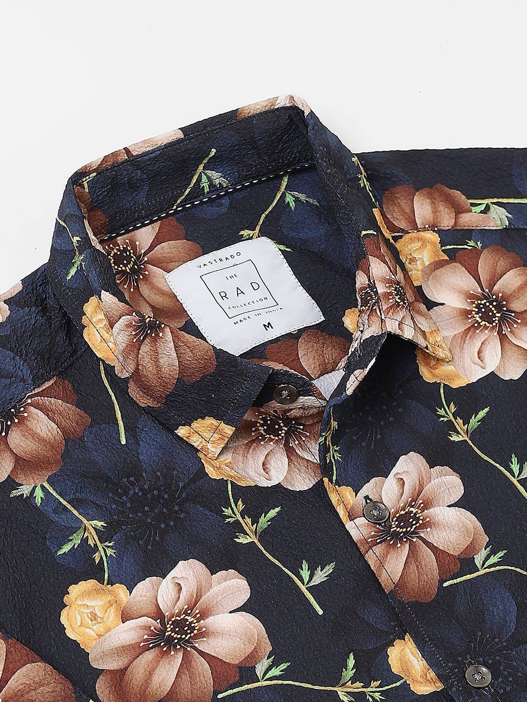 Exquisite Navy Floret Crushed Shirt Buy only at ₹494