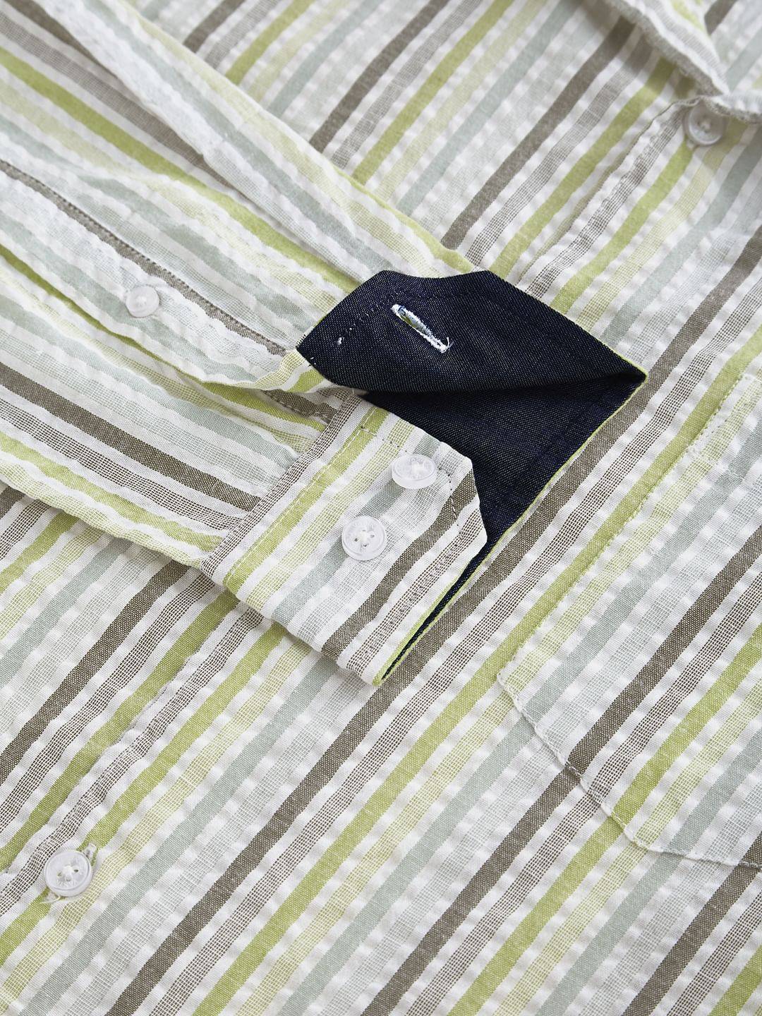 Multicolour Striped Seersucker Shirt Buy only at ₹494