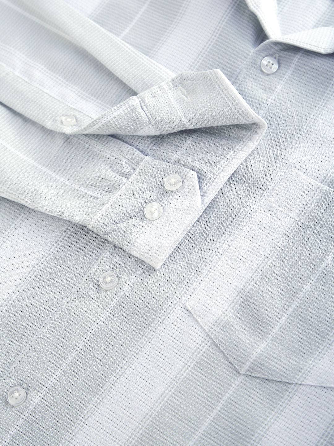 Premium Cotton Pastel Green & White Broad Striped Shirt Buy only at ₹759