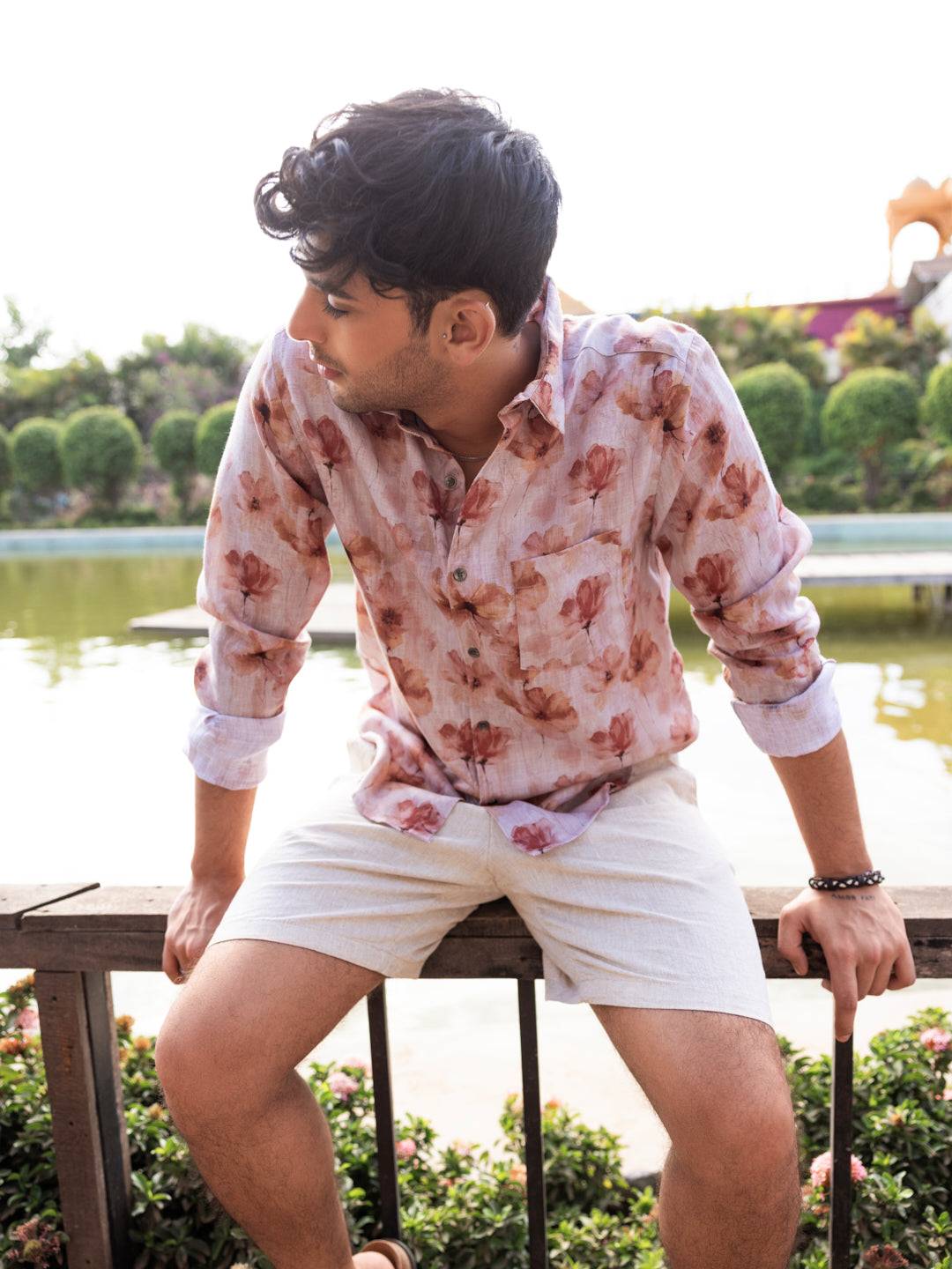 Vintage Multicolour Floral Linen Shirt Buy only at ₹679