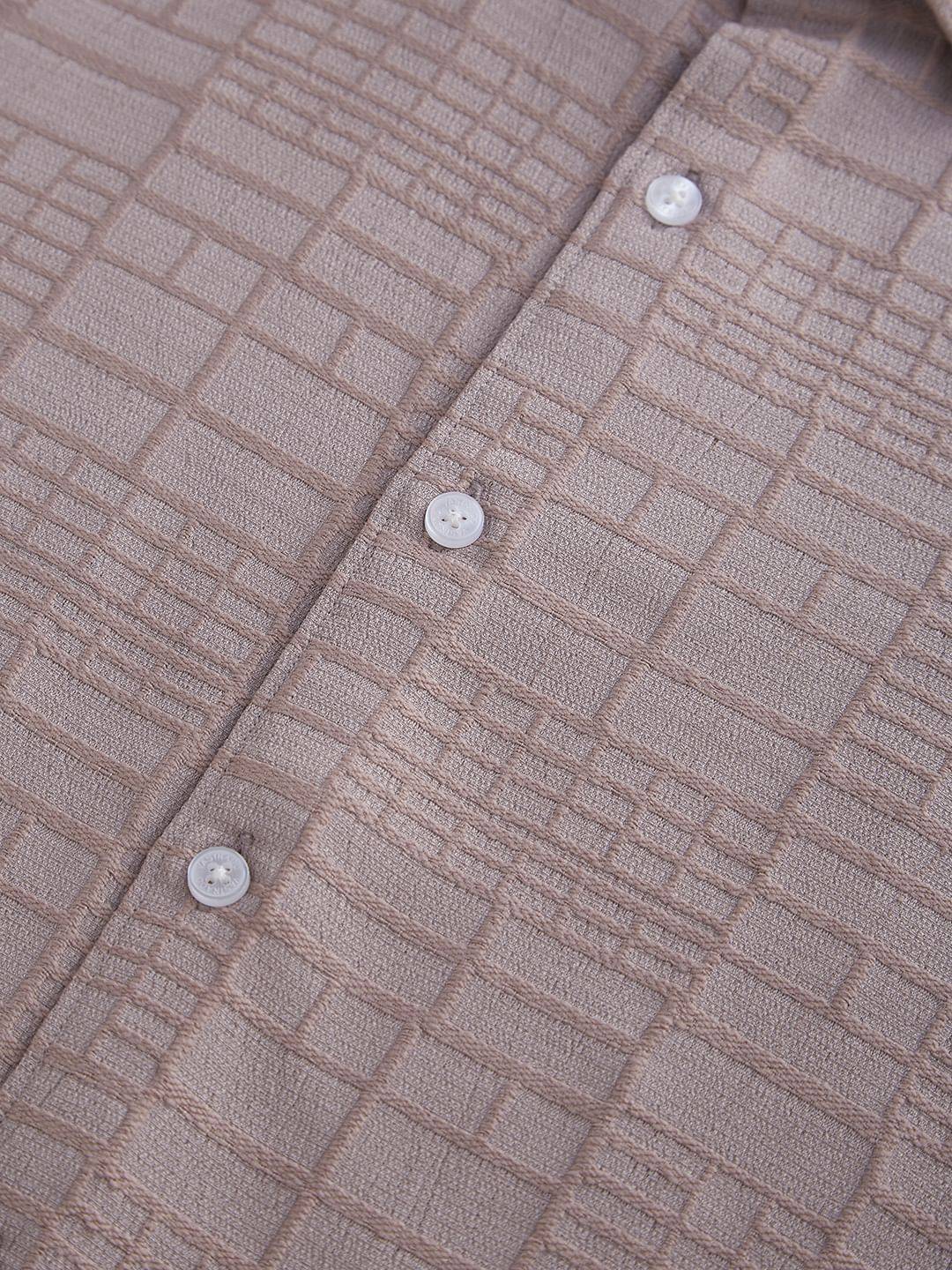 Pale Pink Bold Square Textured Shirt Buy only at ₹494