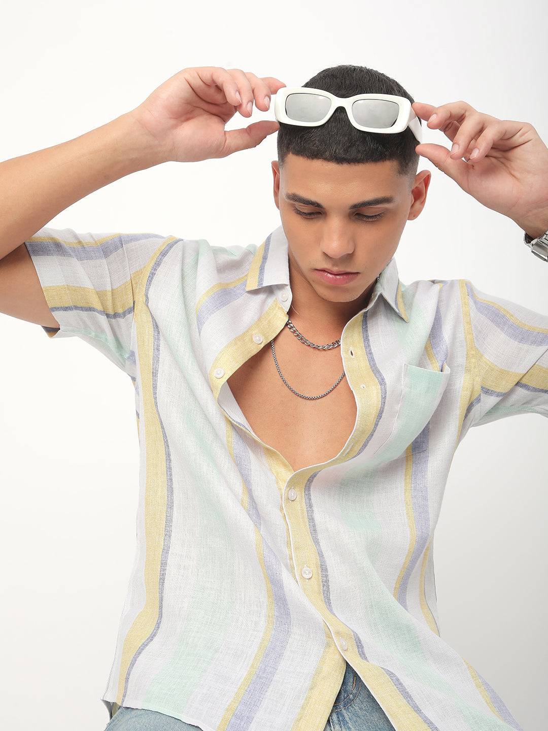 Voguish Multicolour Striped Shirt Buy only at ₹494