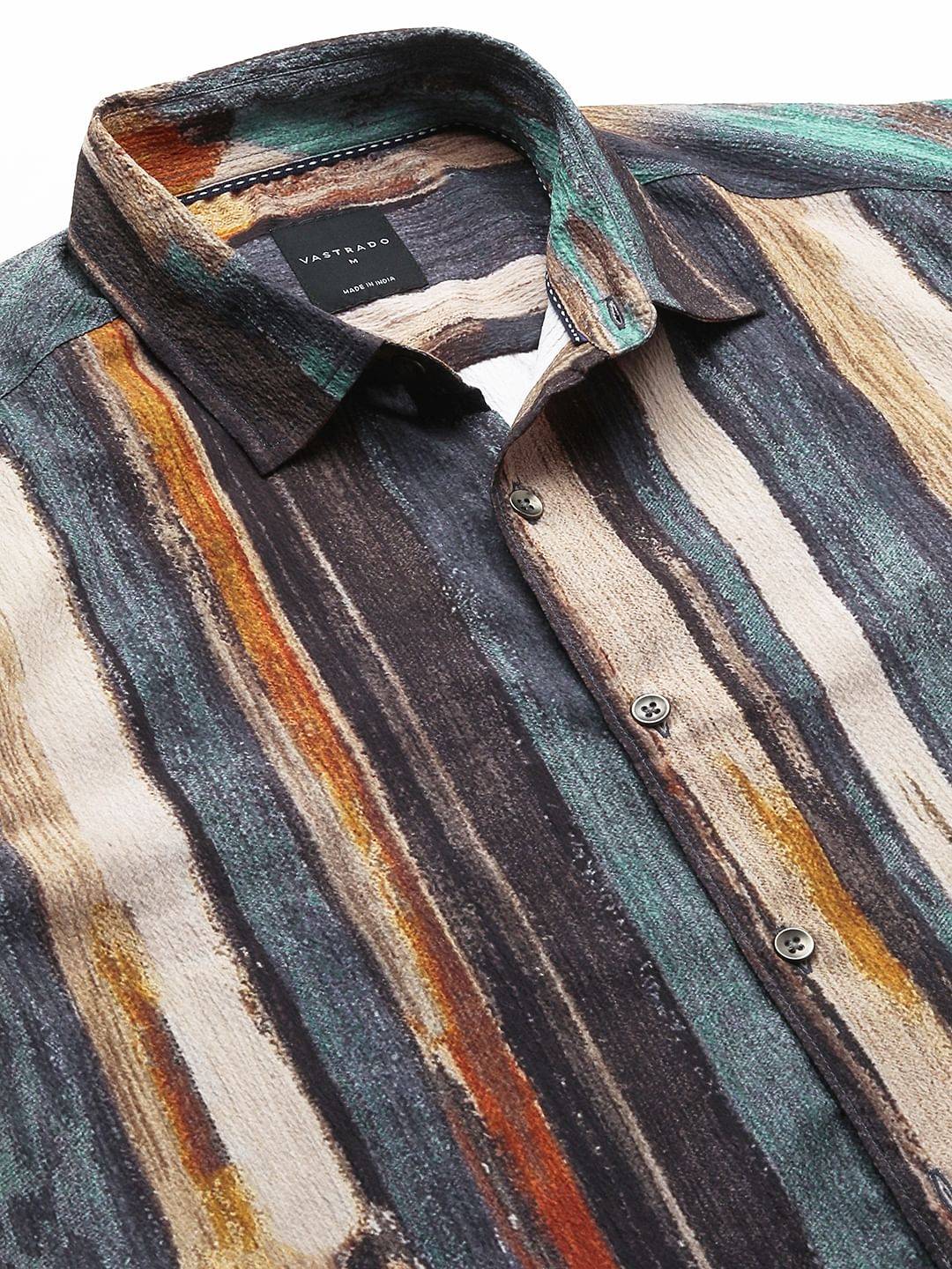 Multicolour Striped Ripple Shirt Buy only at ₹659