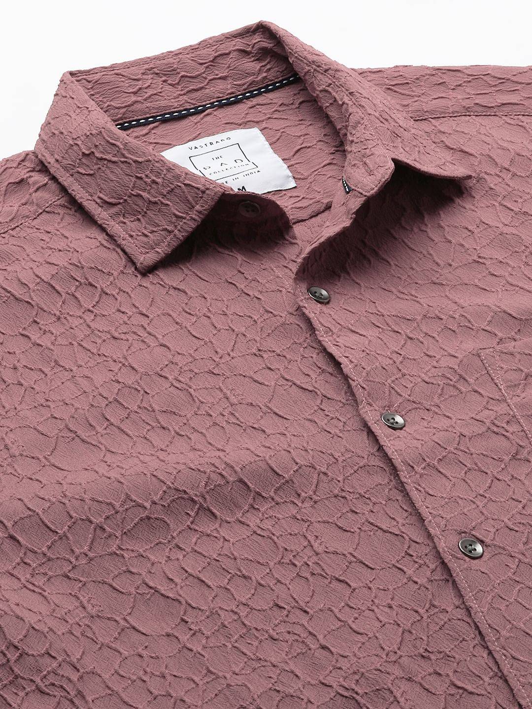 Nude Pink Abstract Textured Shirt Buy only at ₹699