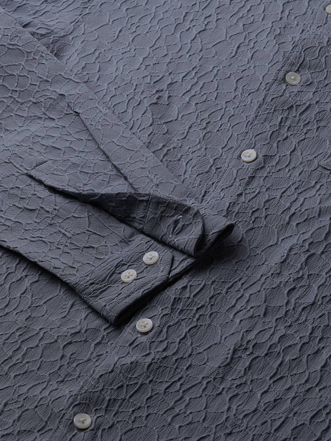 Tempered Grey Abstract Textured Shirt Buy only at ₹699