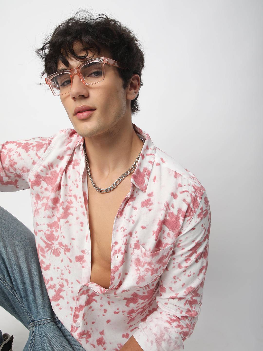 Blush Pink Tie-Dye Shirt Buy only at ₹599