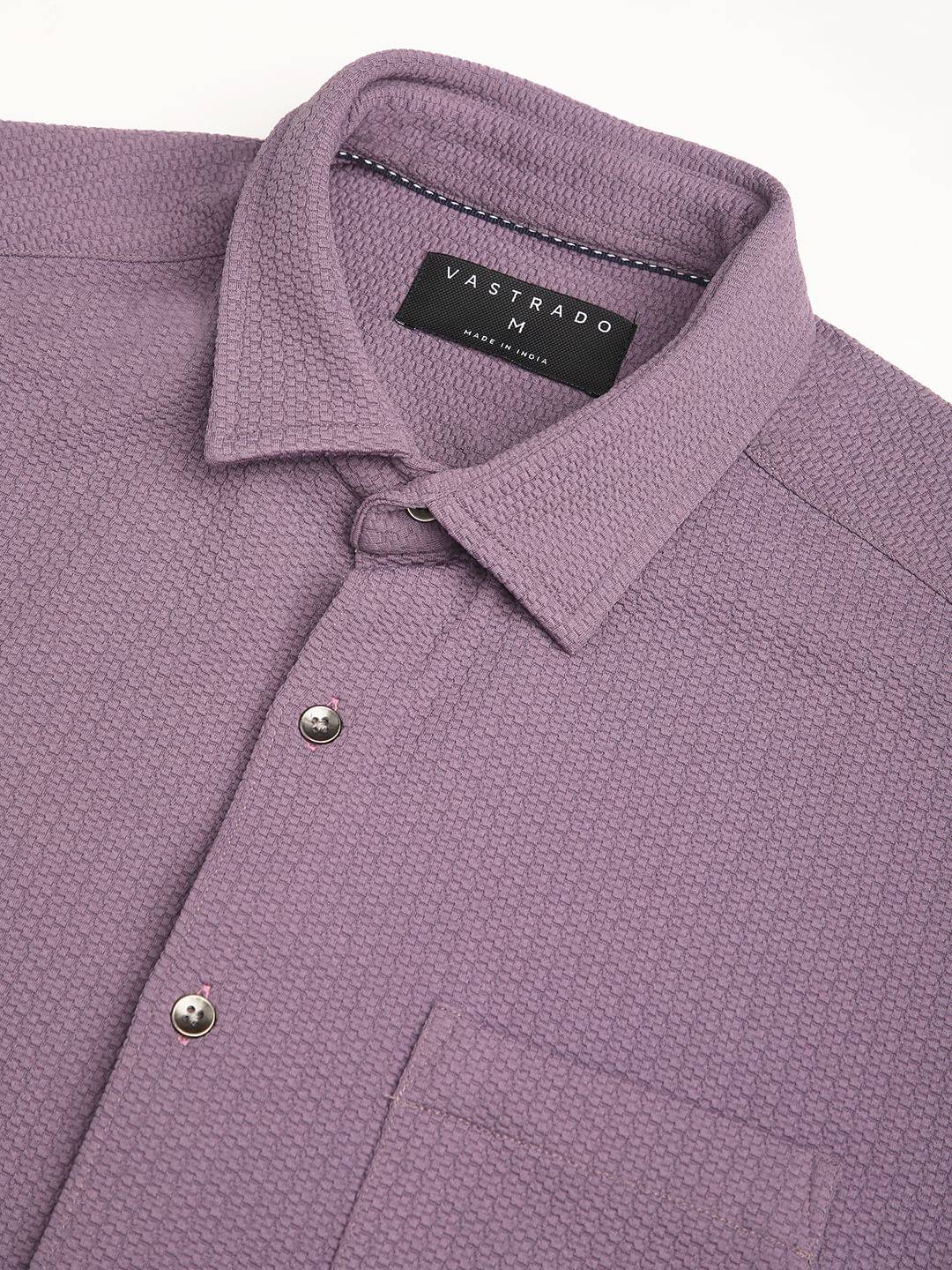 Meticulous Lilac Jacquard Shirt Buy only at ₹659