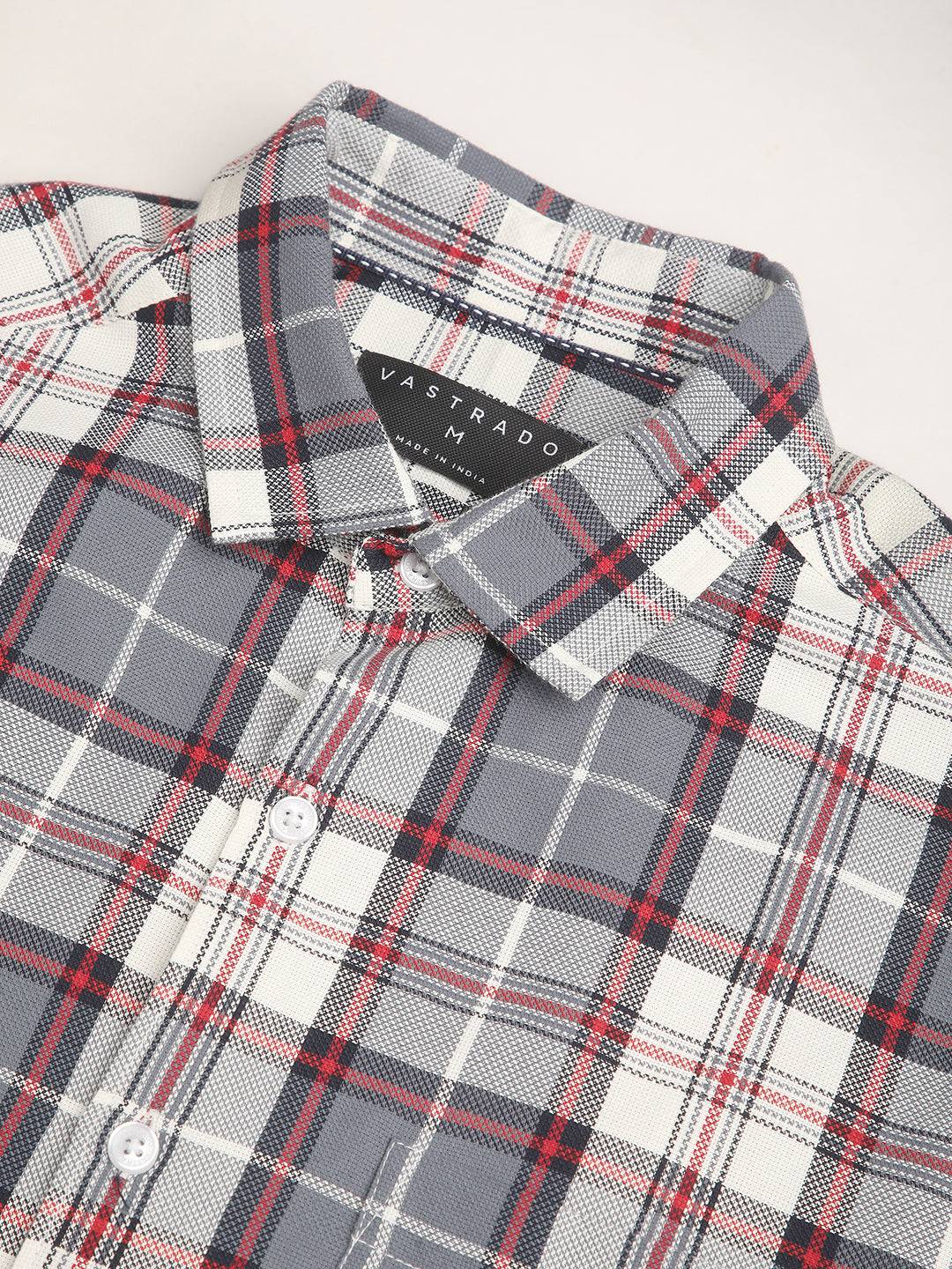 Opulent Tartanique Grey Checkered Shirt Buy only at ₹569