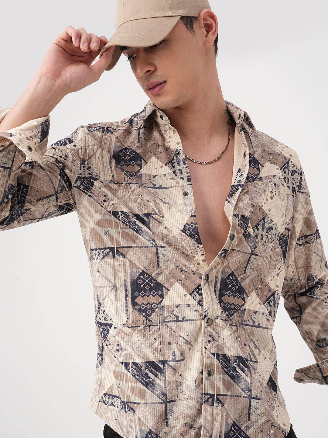 Graffito Multicolour Corduroy Shirt Buy only at ₹644