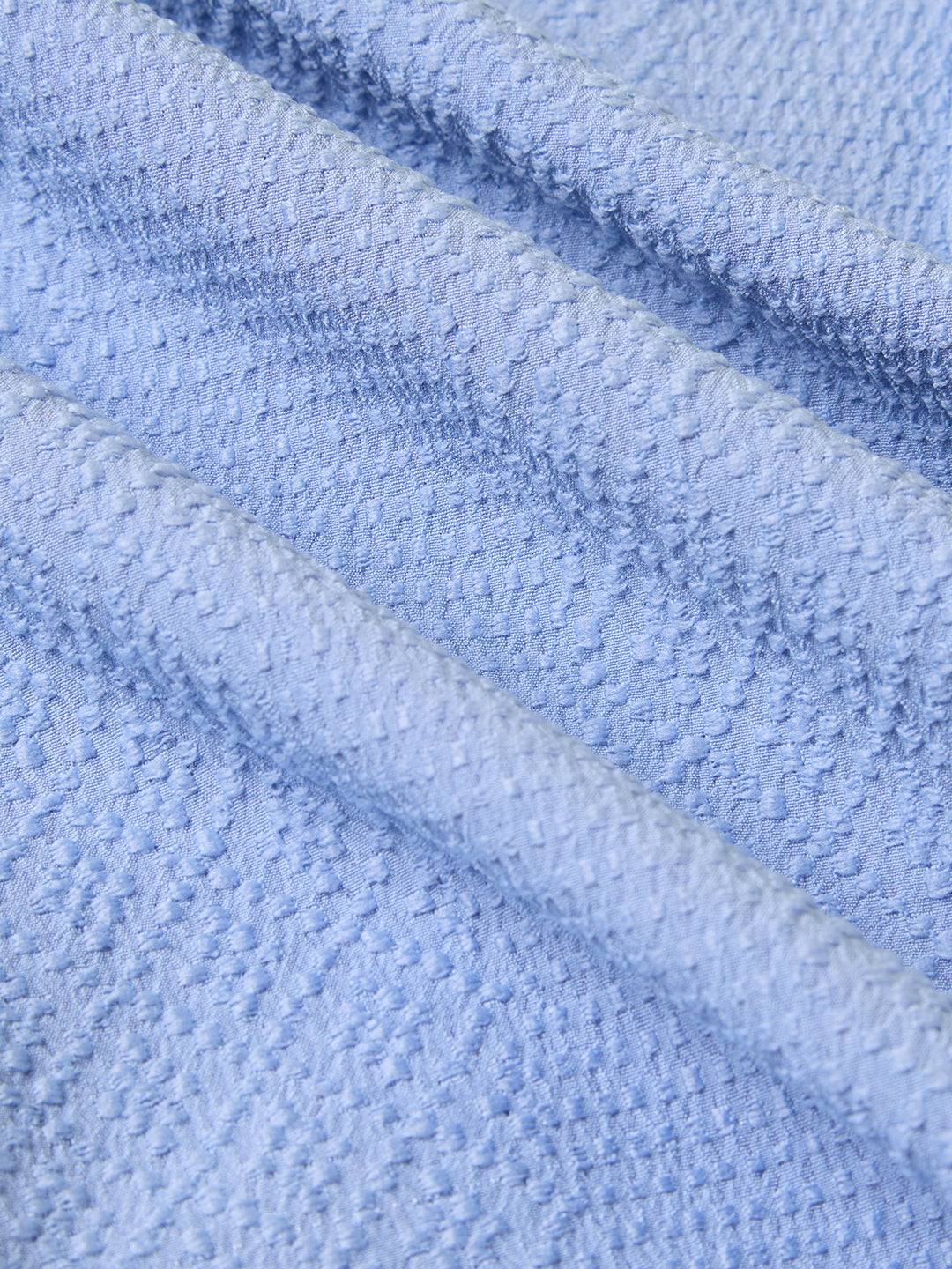 Carolina Blue Diamond Weave Textured Shirt Buy only at ₹699