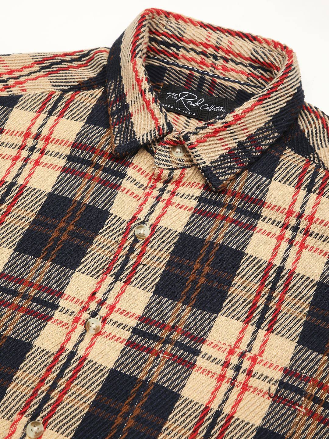 Multicolour Heavy Twill Jacquard Shirt Buy only at ₹759