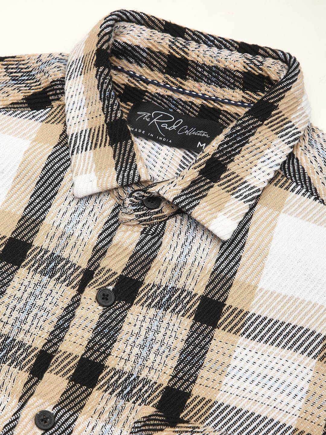 Multicolour Heavy Twill Jacquard Shirt Buy only at ₹759