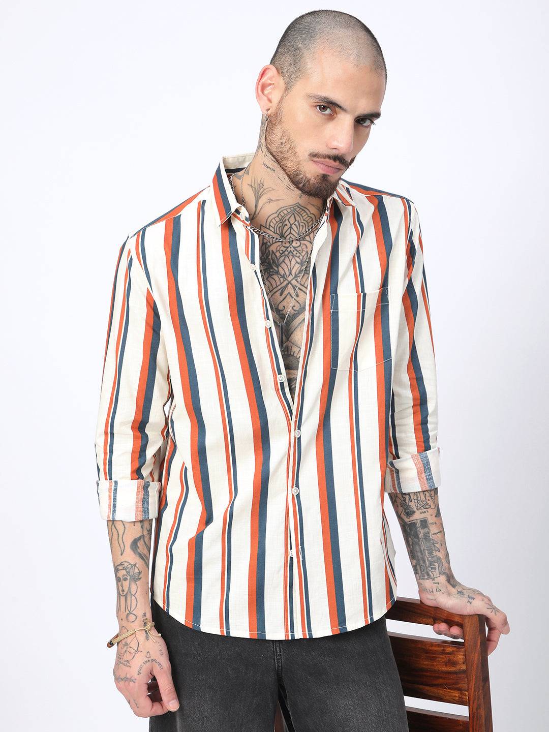 Multicolour Awning Stripes Shirt Buy only at ₹759