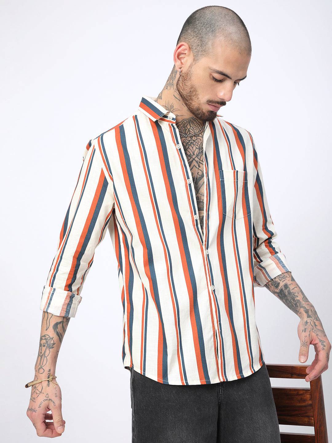 Multicolour Awning Stripes Shirt Buy only at ₹759