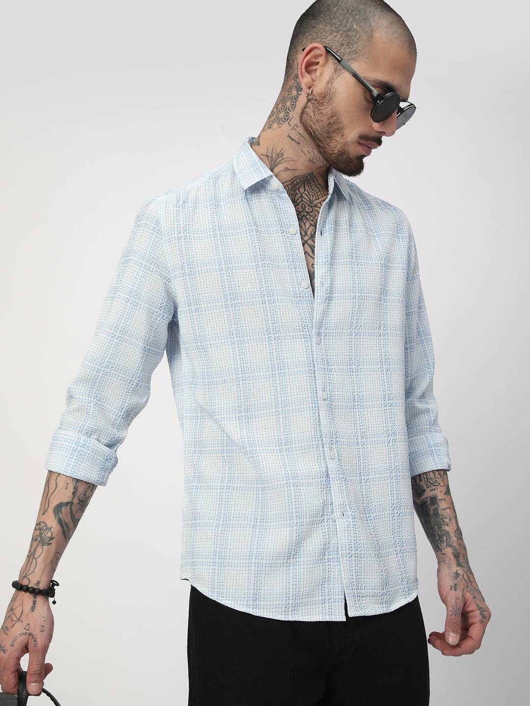 Bluey Mini Plaid Checks Seersucker Shirt Buy only at ₹659
