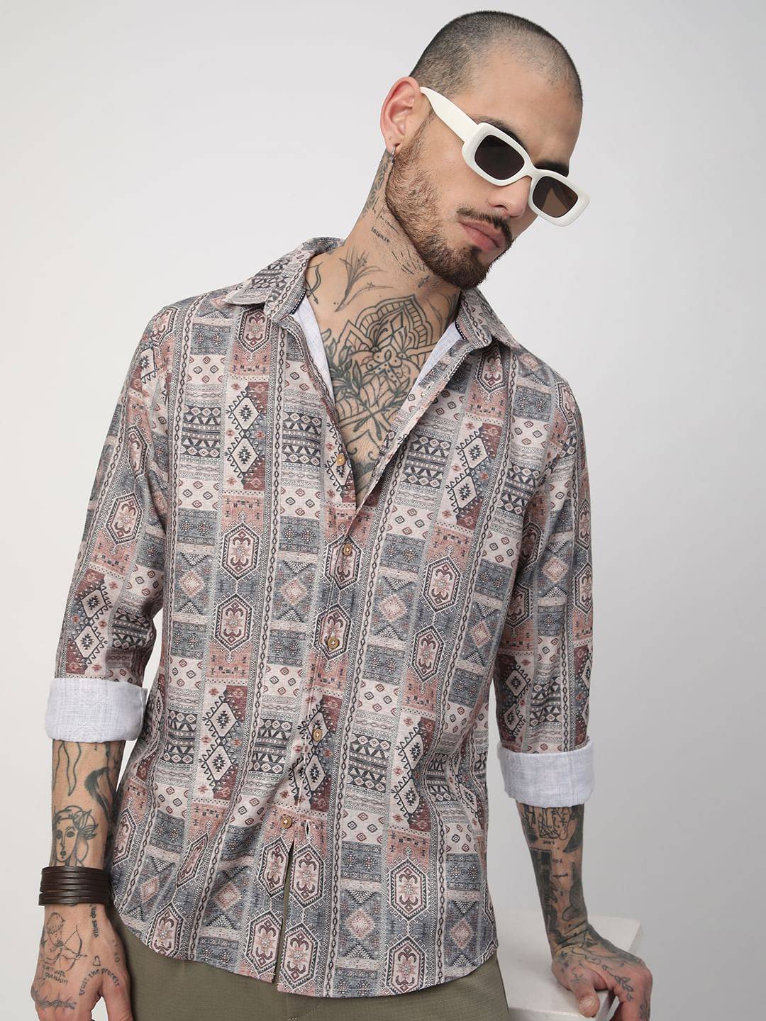 Motifs Printed Multicolour Shirt Buy only at ₹659