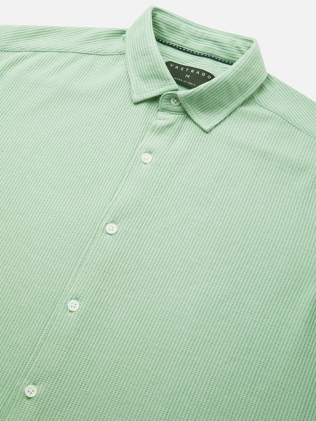 Exquisite Sage Green Knitted Shirt Buy only at ₹699