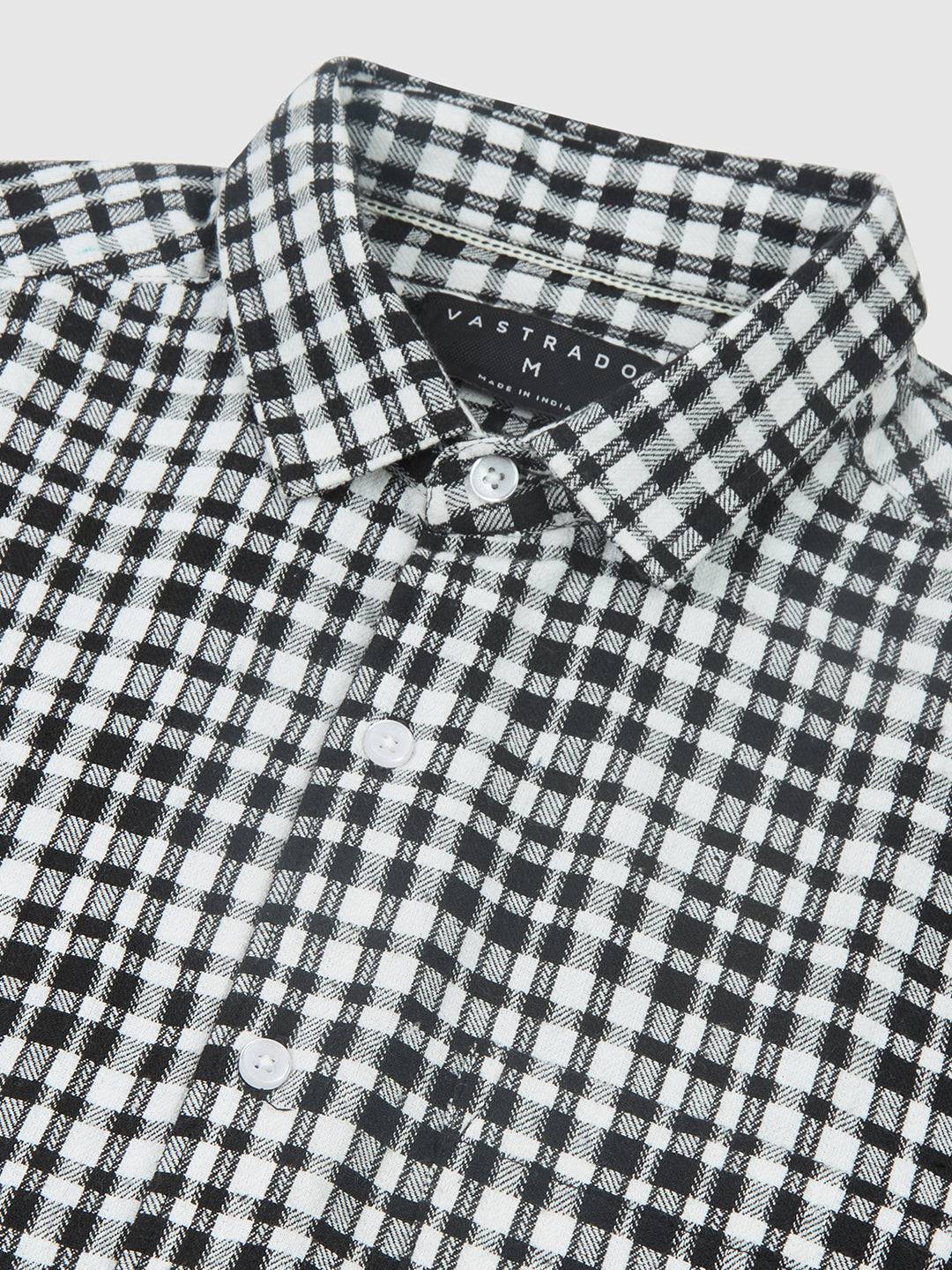 Timeless Black & White Checks Shirt Buy only at ₹699