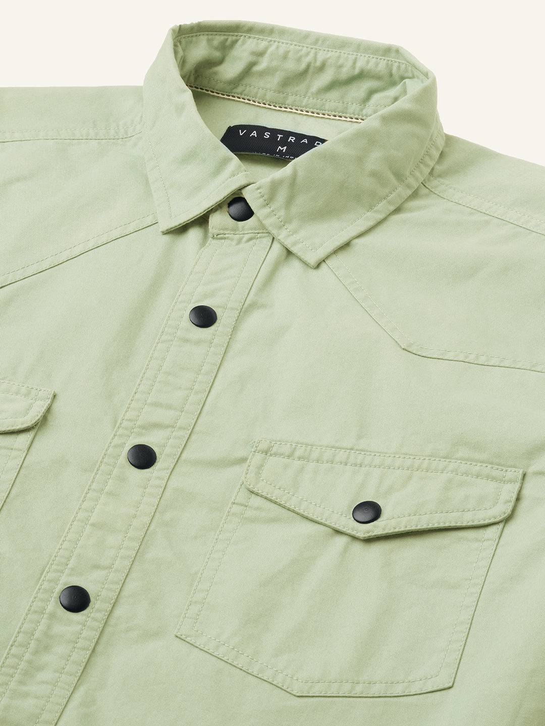 Pale Green Terrain Double Pocket Overshirt Buy only at ₹759