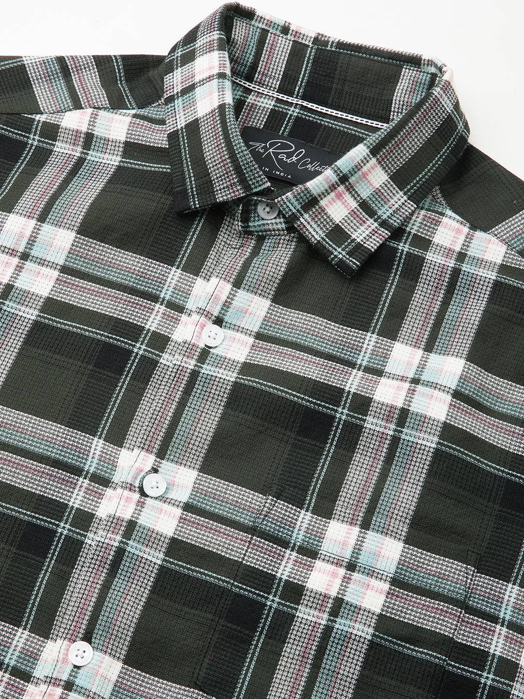 Premium Cotton Evergreen Plaid Checks Opulent Shirt Buy only at ₹759