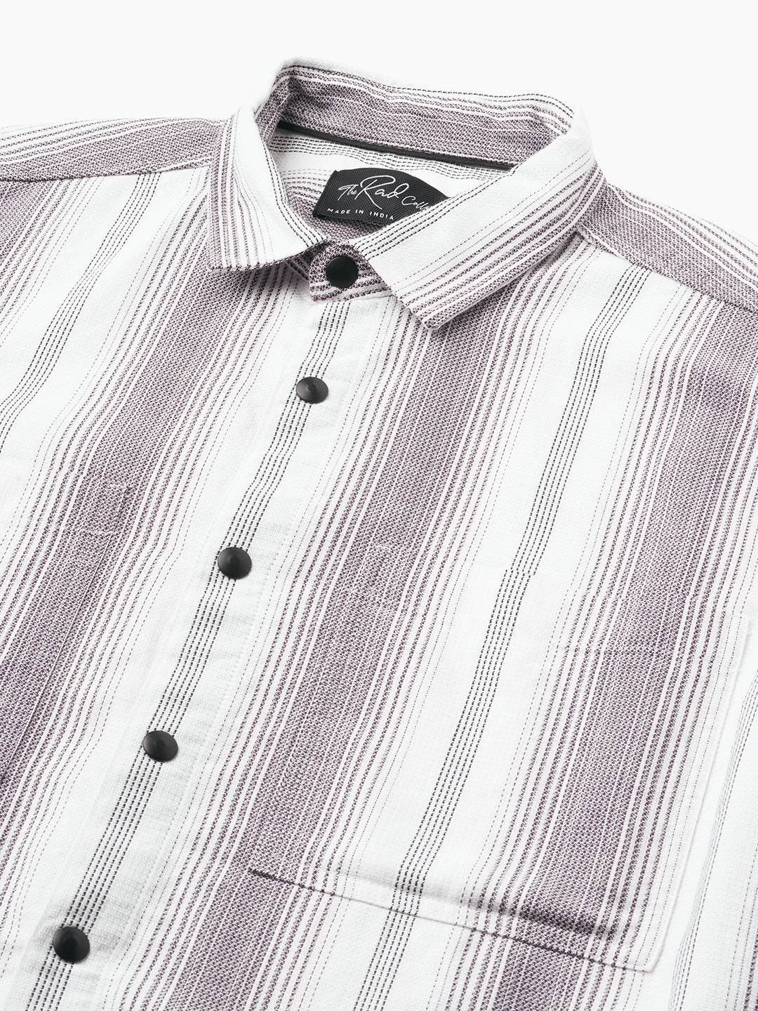 Contrast Echo Stripescape Double Pocket Shirt Buy only at ₹799