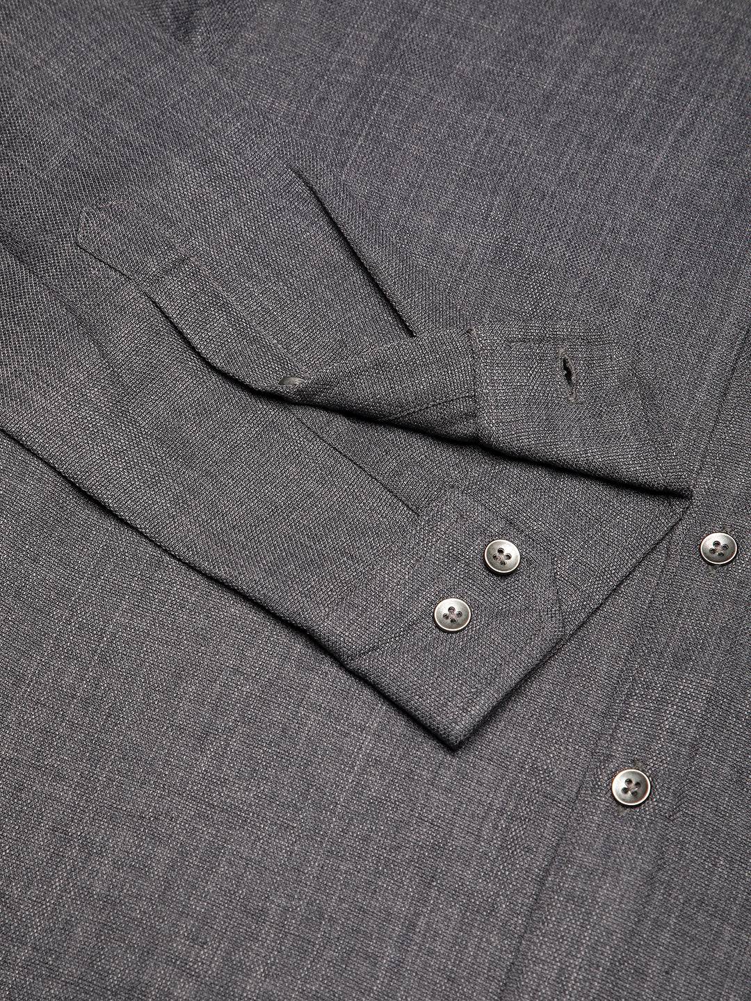 Fuscous Grey Minimalist Solid Shirt Buy only at ₹659