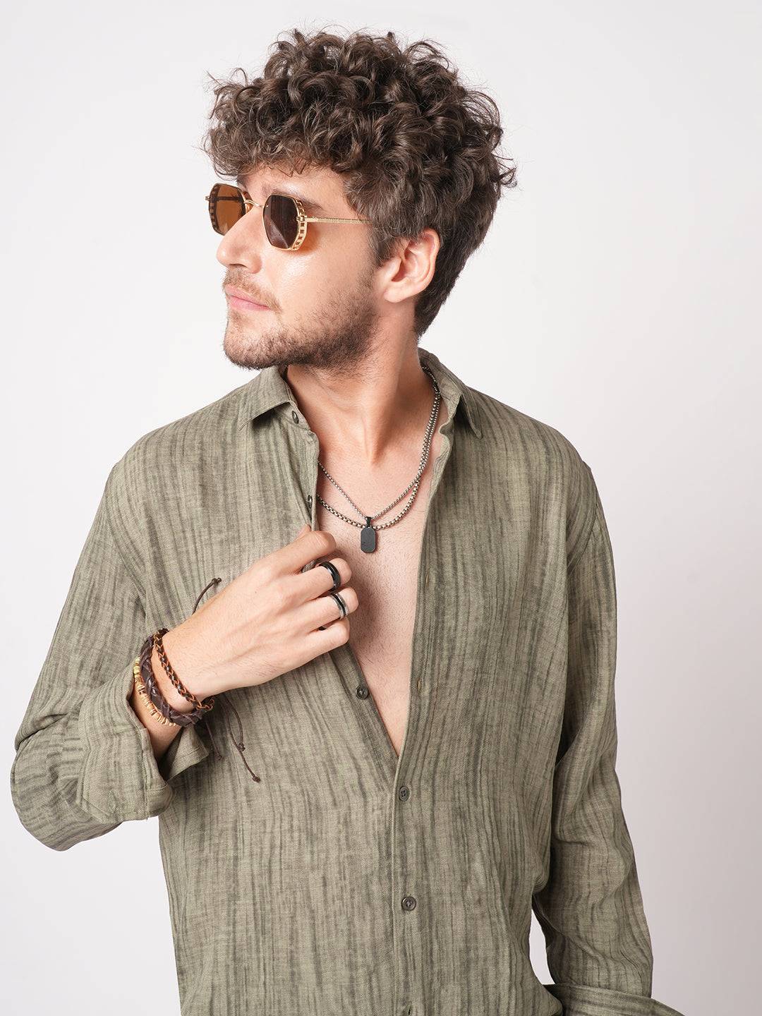 Khaki Sandstone Printed Shirt Buy only at ₹759