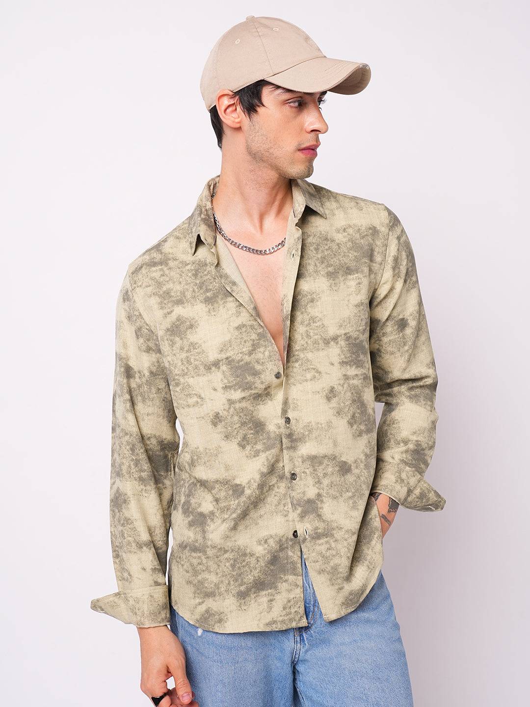 Sandstorm Beige Printed Shirt Buy only at ₹759