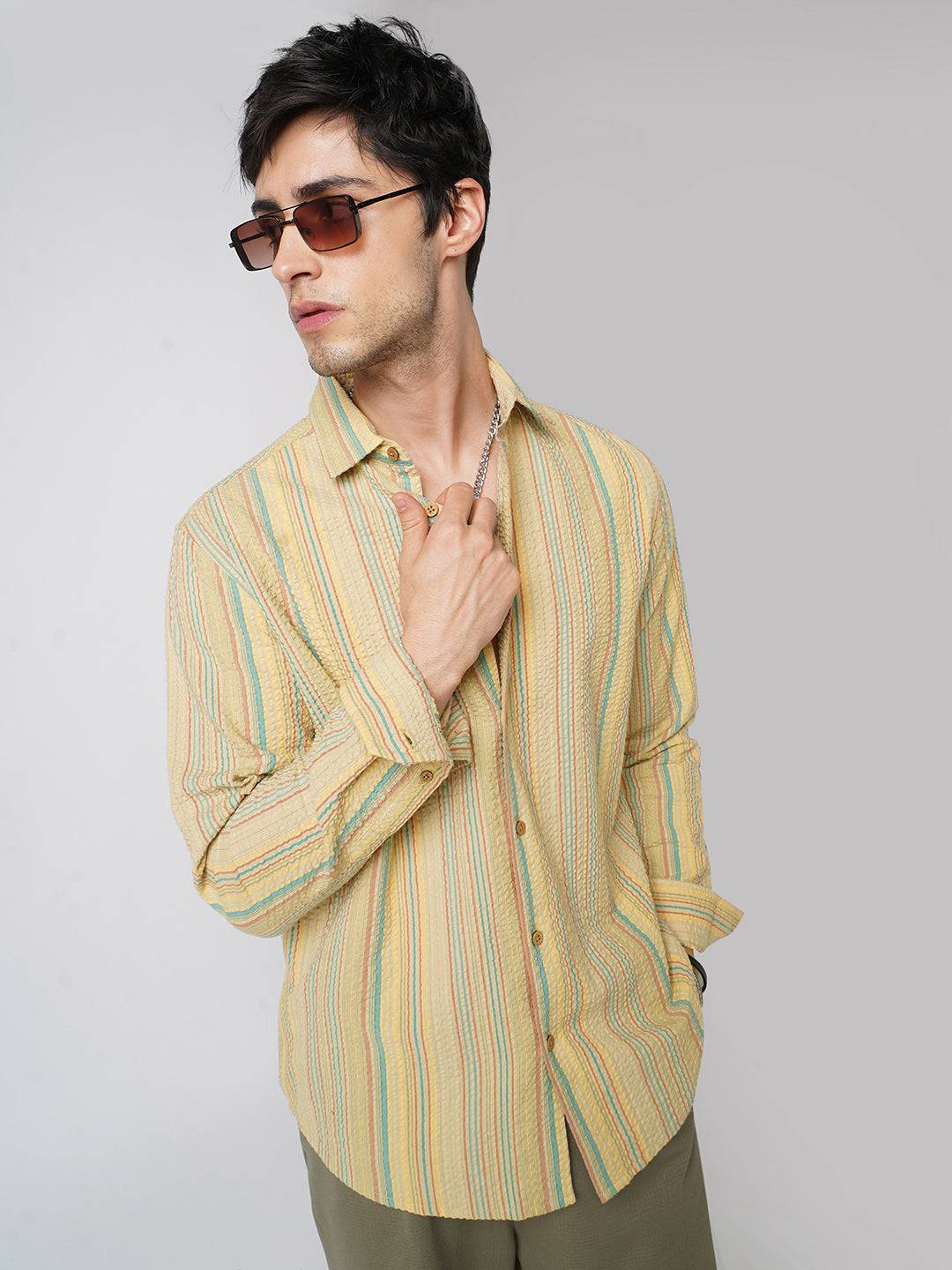 Pastel Trails Seersucker Shirt Buy only at ₹799