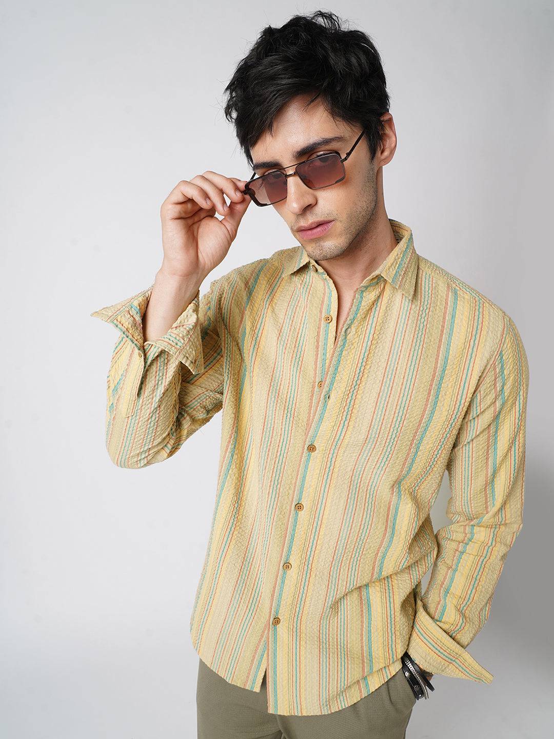 Pastel Trails Seersucker Shirt Buy only at ₹799
