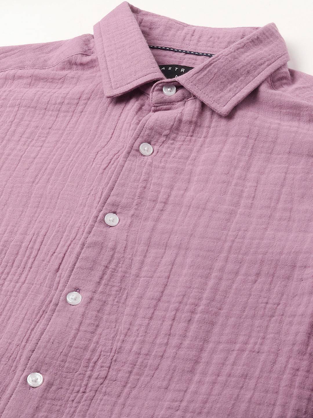 Elegant Lilac Double Cloth Shirt Buy only at ₹699