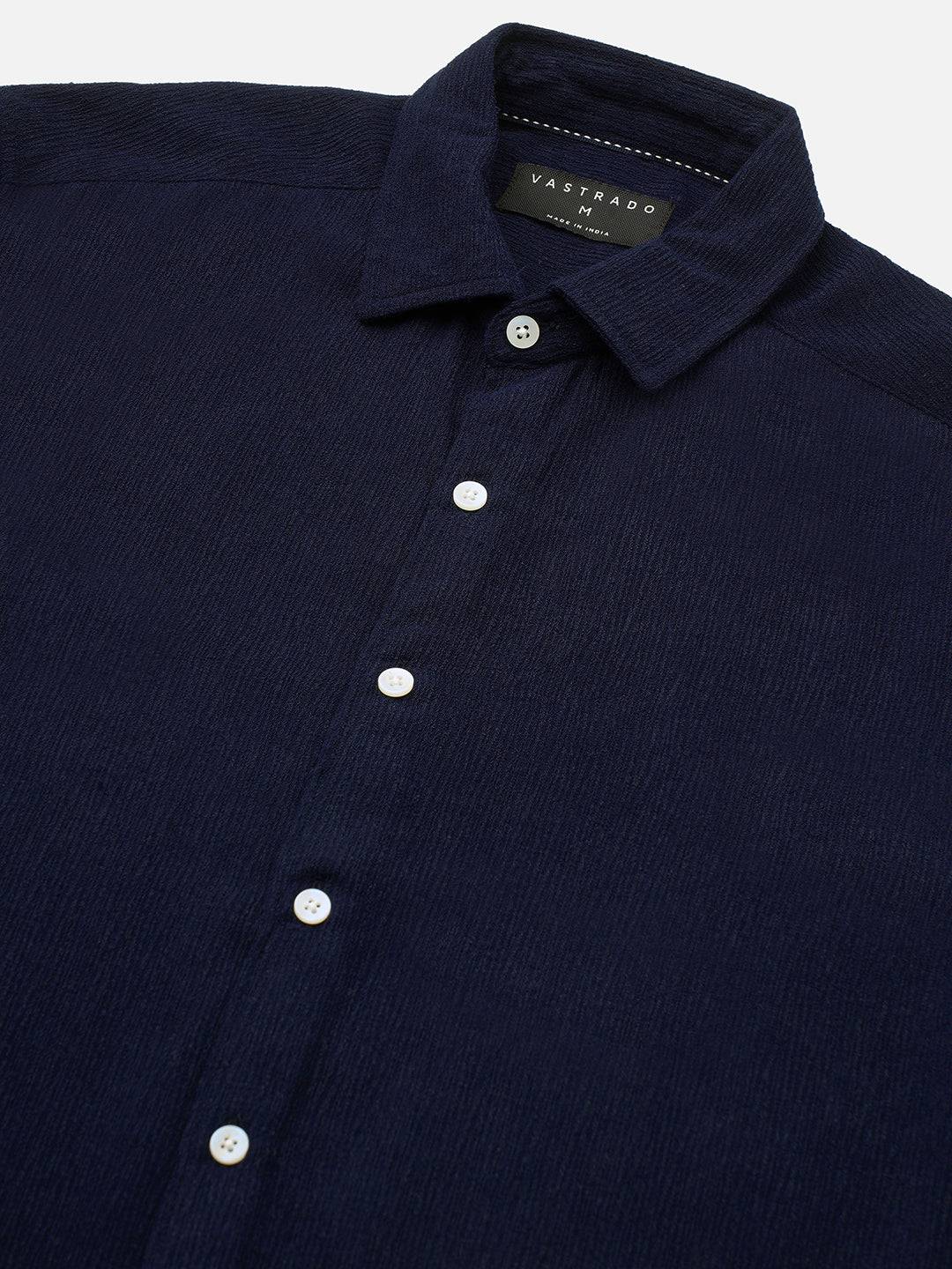 Classic Nocturne Blue Crepe Shirt Buy only at ₹699