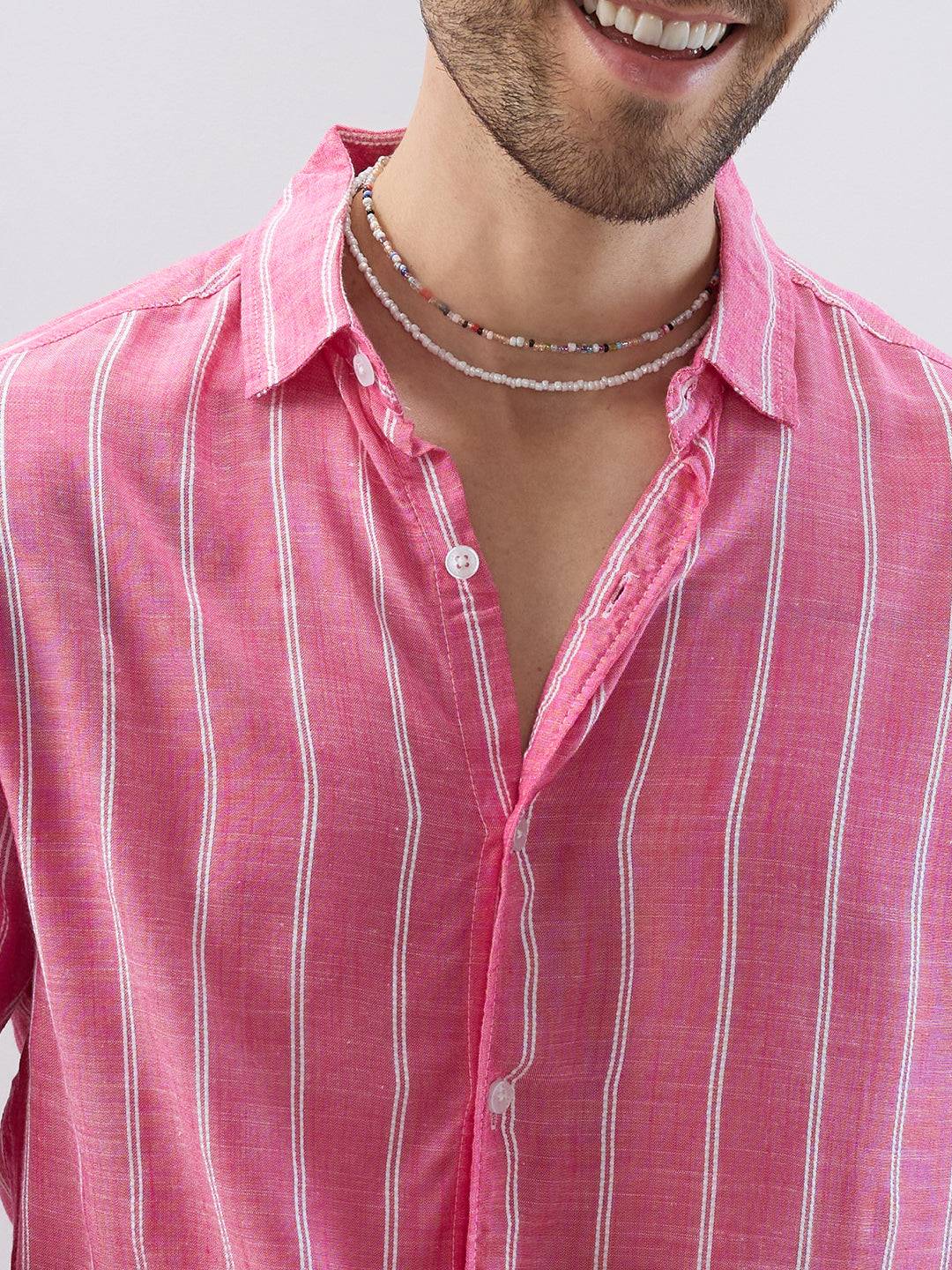 Elegant Pink Striped Shirt Buy only at ₹659