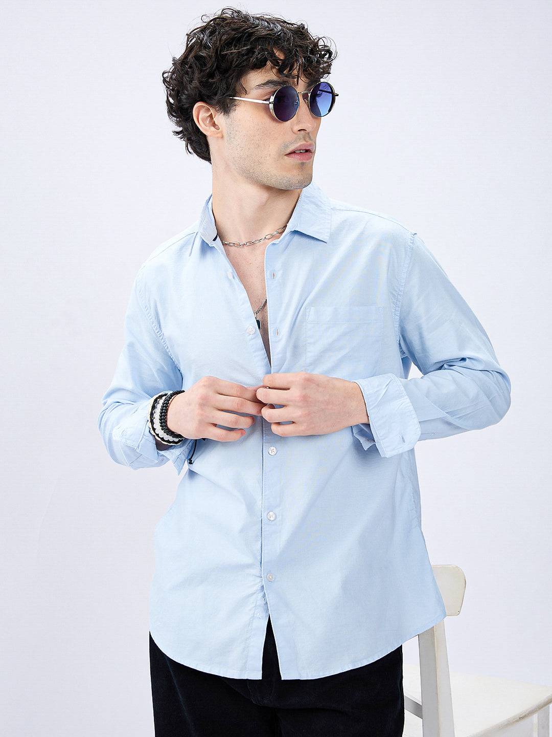 Ice Mist Office Classic Oxford Shirt Buy only at ₹759