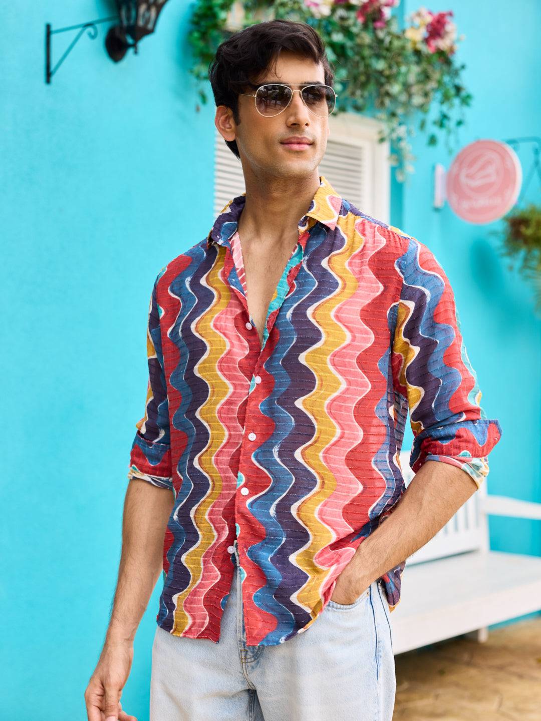 Chromatic Wave Psychedelic Shirt Buy only at ₹799