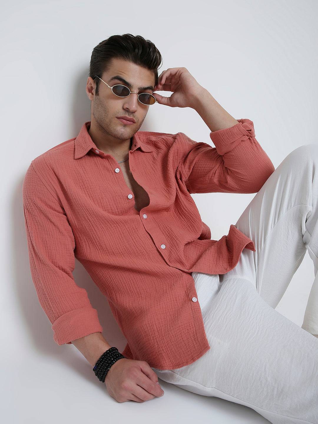 Vintage Coral Double Cloth Shirt Buy only at ₹699