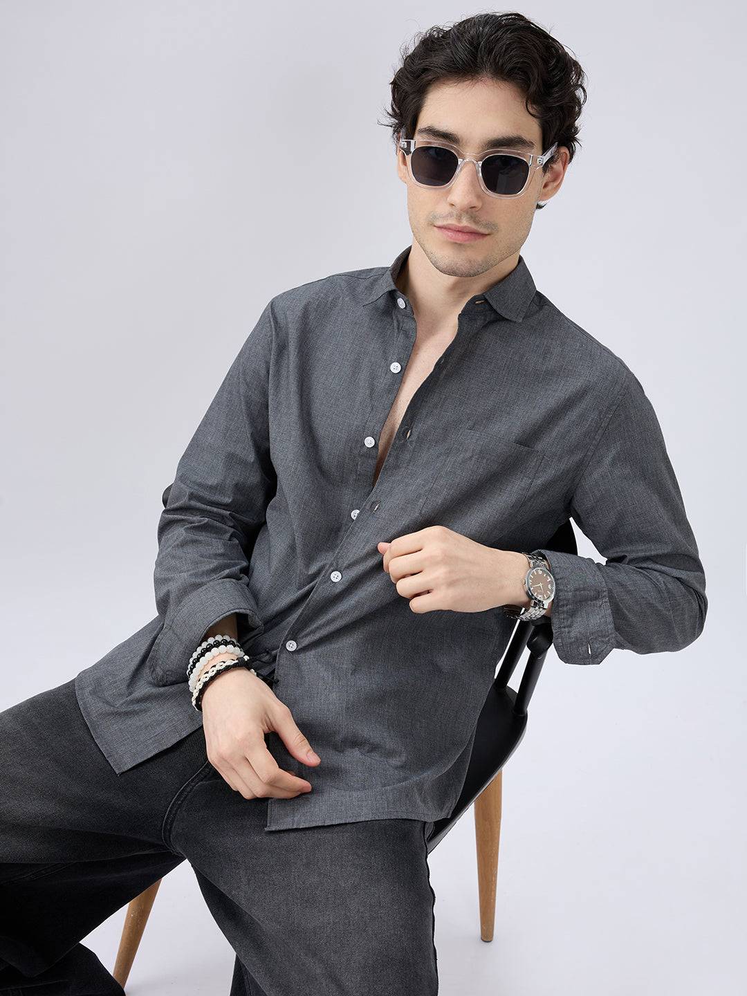 Charcoal Grey Everyday Shirt Buy only at ₹619
