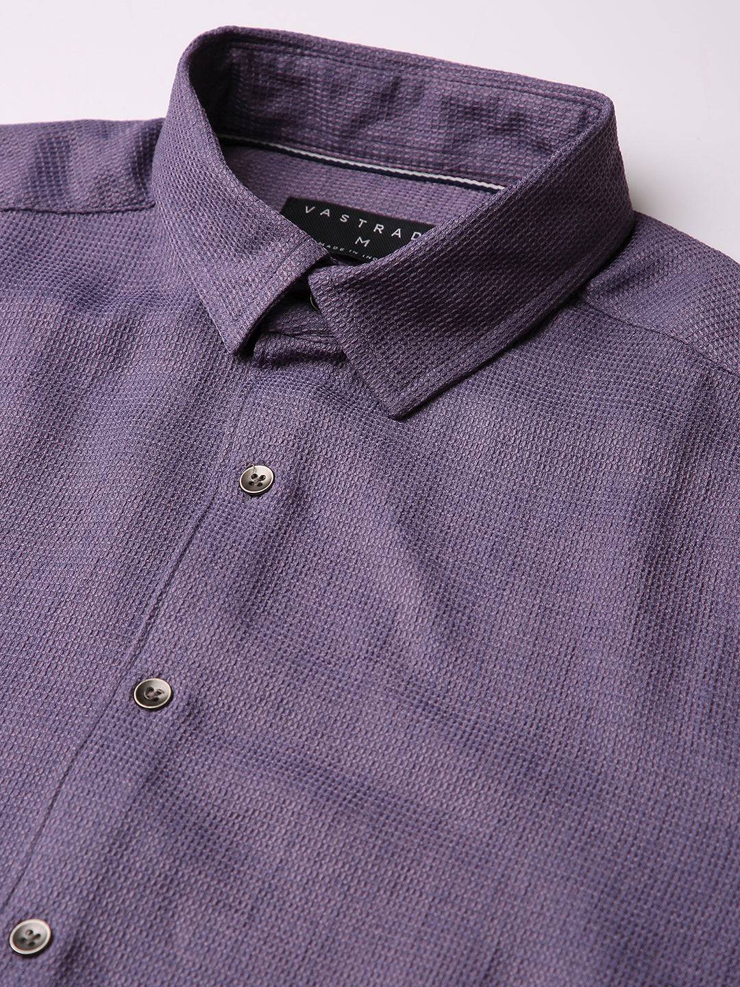 Purple Soft Textured Woven Shirt Buy only at ₹659