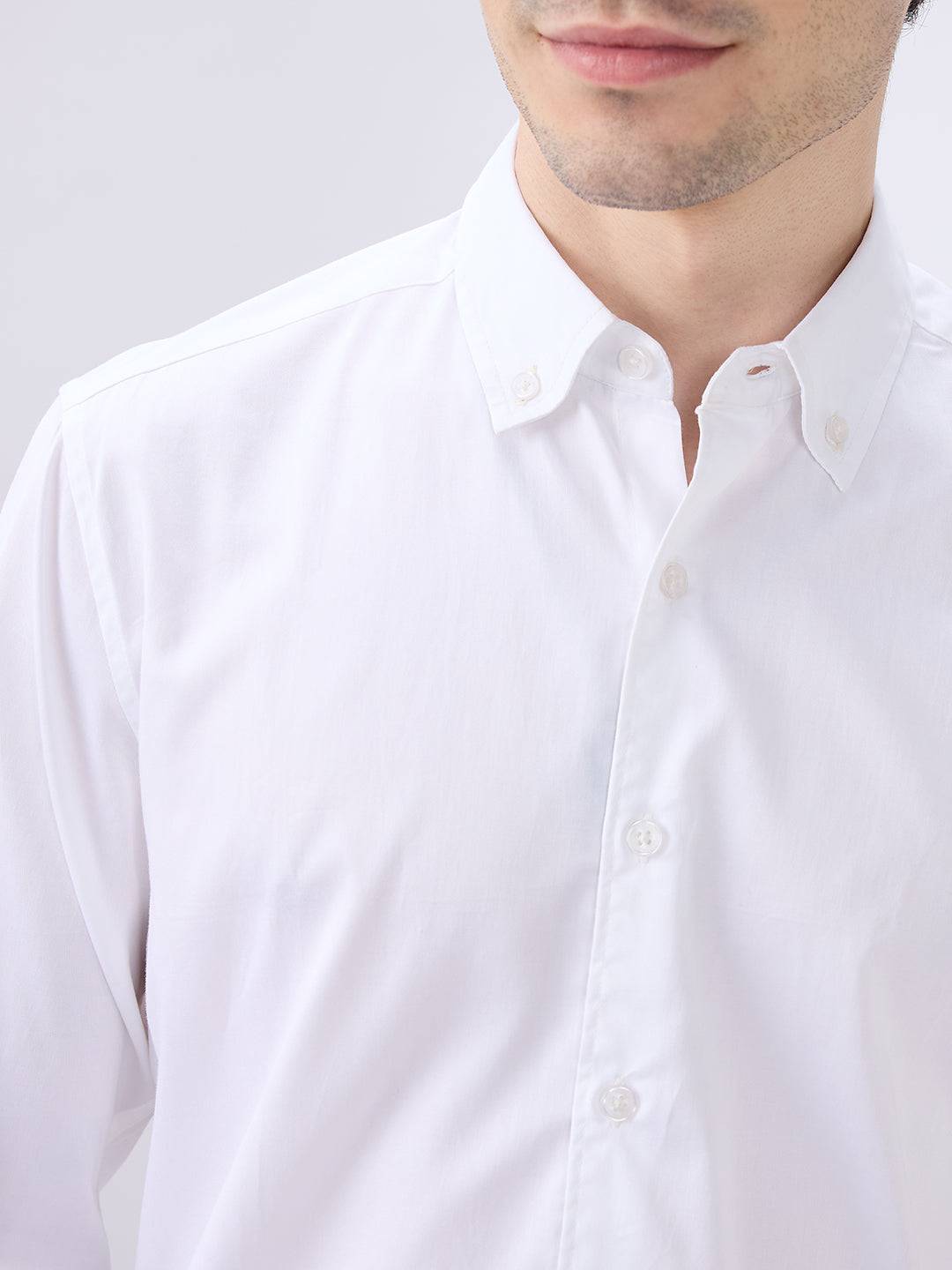 Pearl White Radiance Premium Satin Shirt Buy only at ₹759