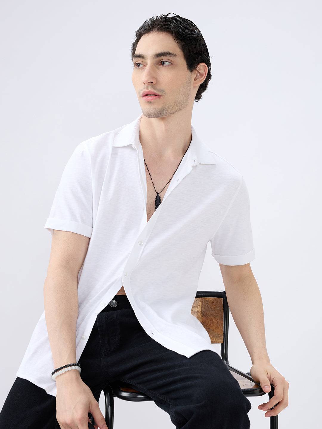 Classic Pearl White Everyday Shirt Buy only at ₹659