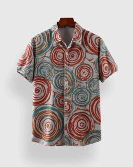 Mlti Round Mandala Men’s Half Sleeves Printed Shirt Exclusive