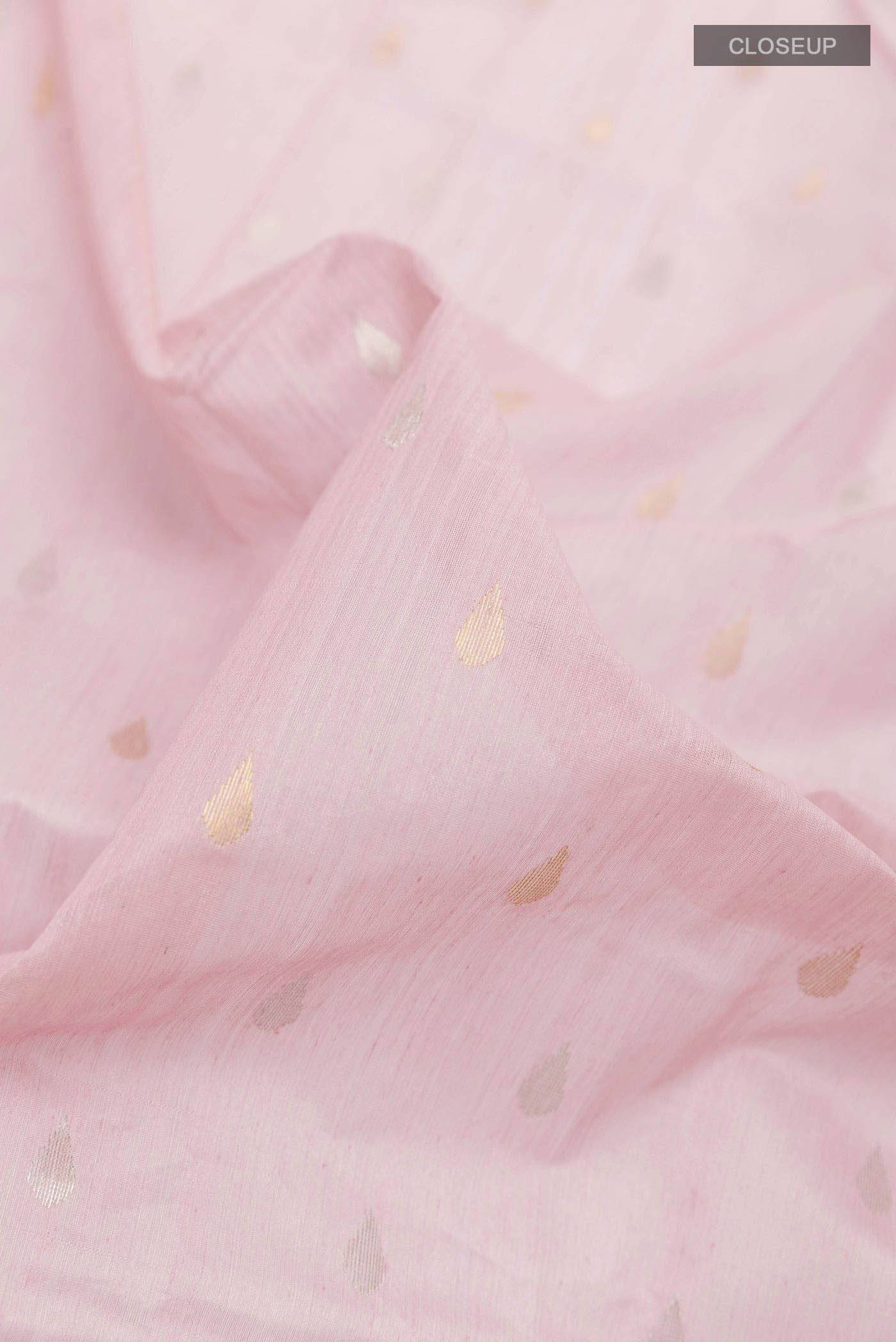 Pink Chanderi Silk Cotton Saree Buy at ₹8301