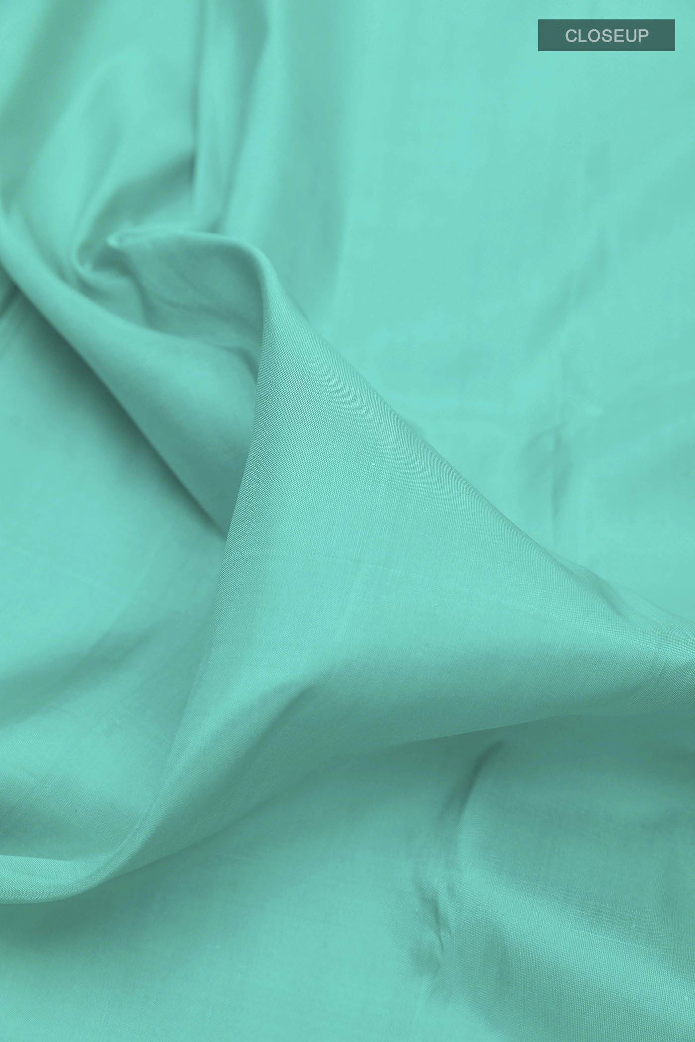 Pure Silk Pure Zari Sea Green Kanchipuram Saree Buy at ₹43136