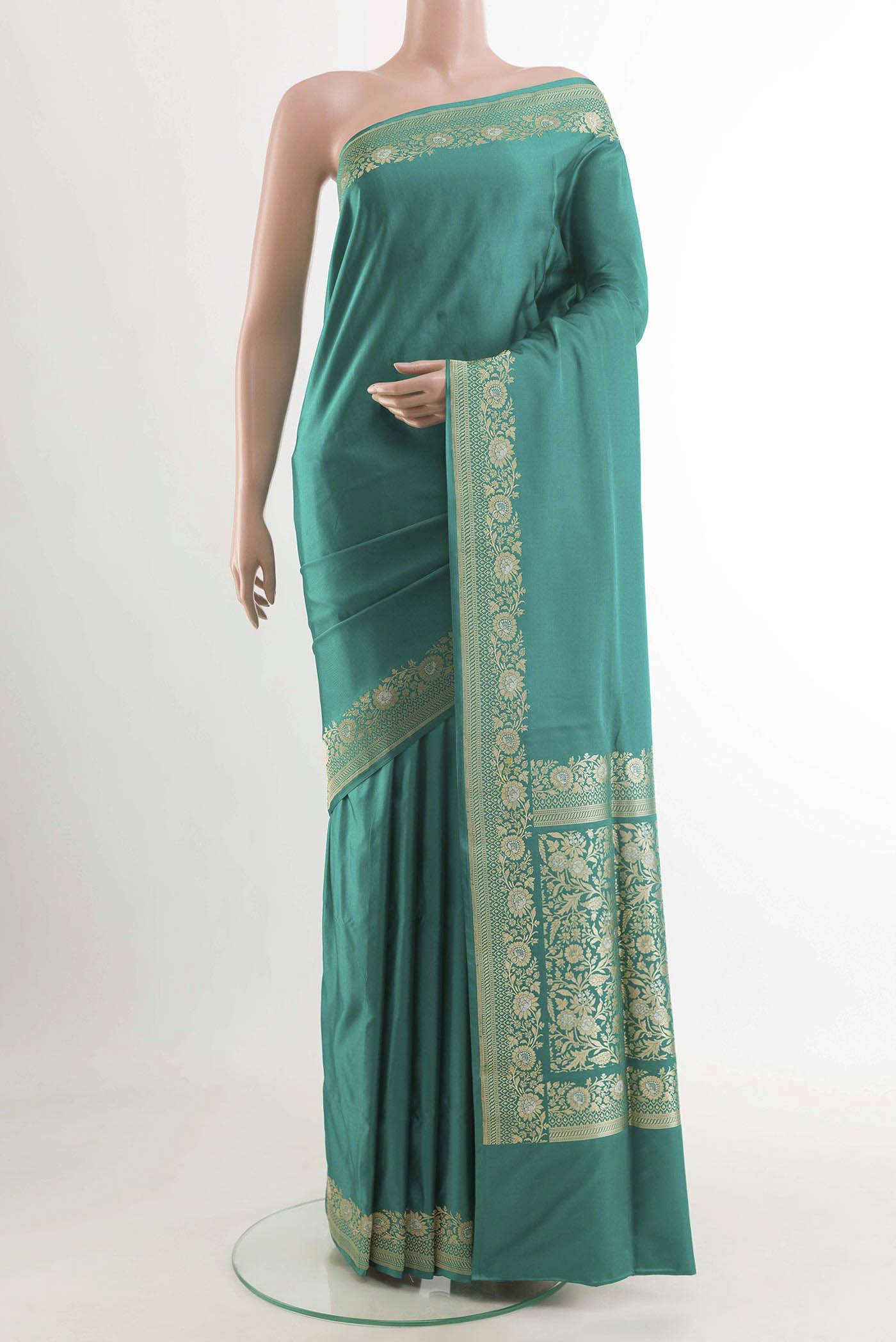 Sea Green Banarasi Silk Saree Buy at ₹25624