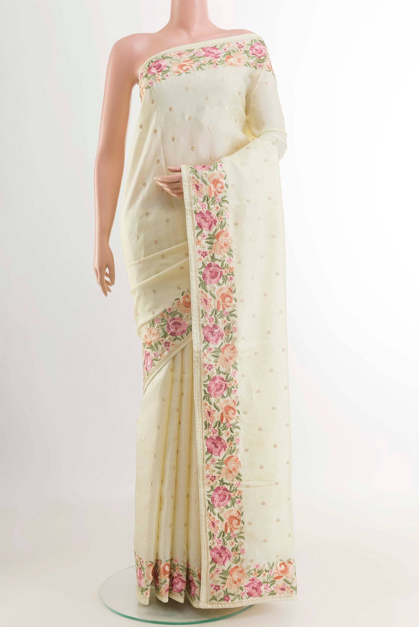 Cream Tussar Saree Buy at ₹19319