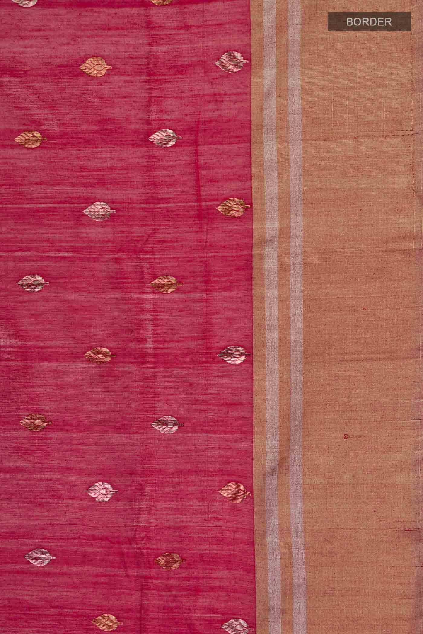 Red Chanderi Silk Cotton Saree Buy at ₹9131